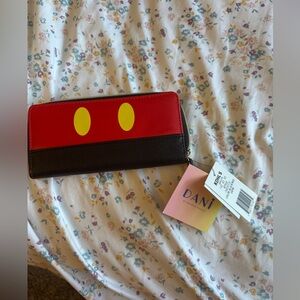 Disney Mickey Red and Black Wallet with Yellow Accents